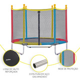 Cama Elástica Protoys 1.40 M Com Diâmetro De 1.4 m Cor Da Tela Preta
